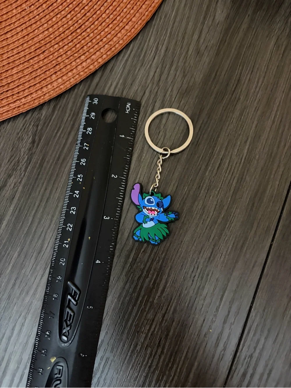 Stitch Hula PVC Keychain - Blue & Green